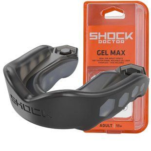 Капа Shock Doctor Gel Max для дорослих (вік від 11 років) чорна (арт. 6210-BK-AD) Капа Shock Doctor Gel Maxt  взрослая Balck 6210 BK-AD фото