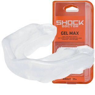 Капа Shock Doctor Gel Max для дорослих (вік від 11 років) прозора (арт. 6190-TC-AD) Капа Shock Doctor Gel Max  взрослая Clear 6190-TC-AD фото