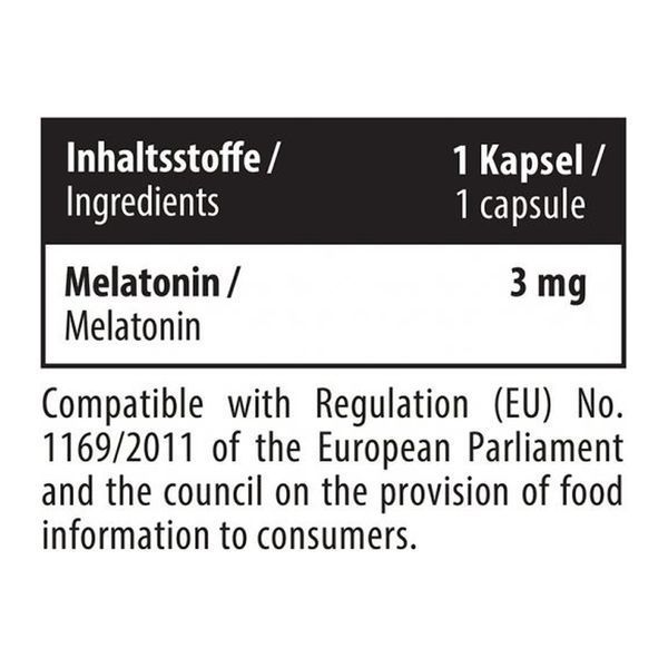 Melatonin 3mg, 60caps Melatonin 3mg, 60caps фото